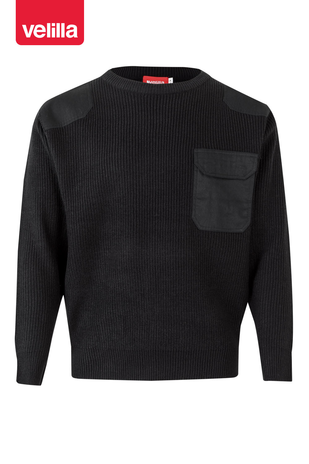 Camisola de malha grossa com gola redonda
