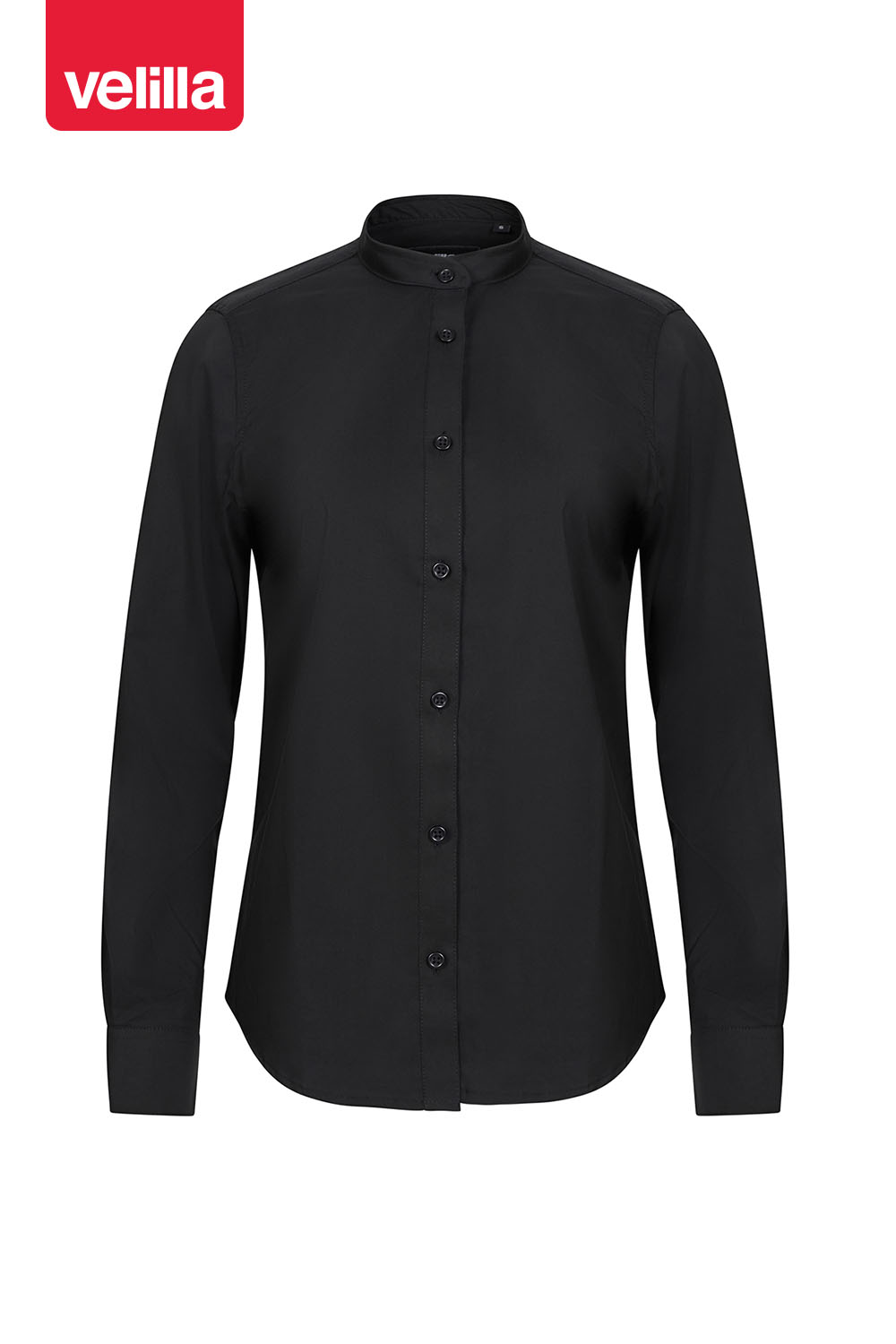 Camisa gola tira stretch manga comprida mulher