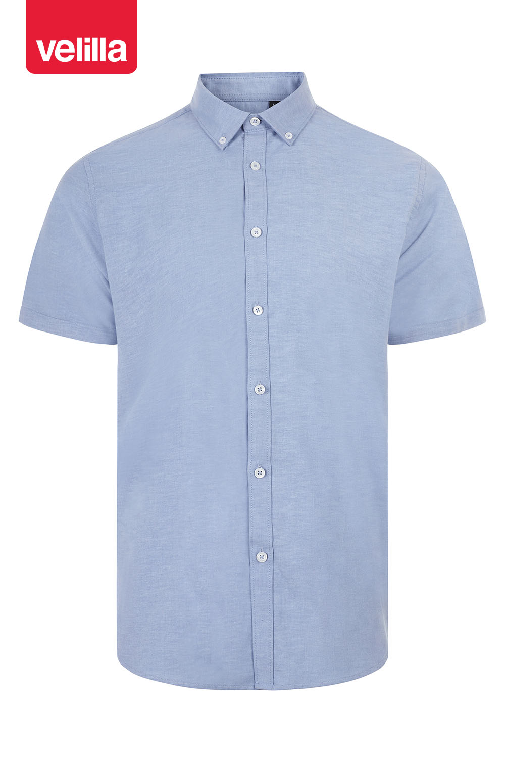 Camisa Oxford stretch manga curta homem
